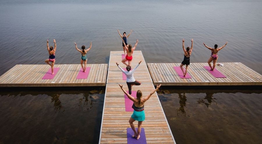 Welcoming wellness center in beautiful Canadian landscape
